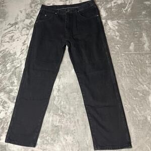 Wrangler Authentic Jeans Mens‎ 36x30 Black Premium Denim Comfort Straight Fit